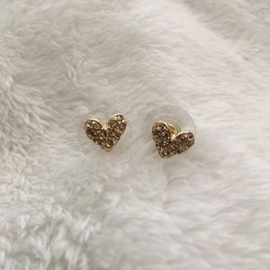 Anthropologie mini hearts earrings